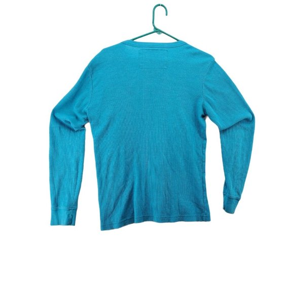 HURLEY Shirt Men's Long Sleeve Thermal Crew Neck Pullover Tee Blue Small - Picture 6 of 6